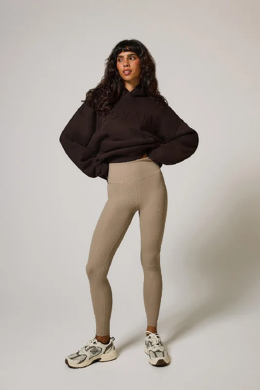 Ribbed Leggings - Stone